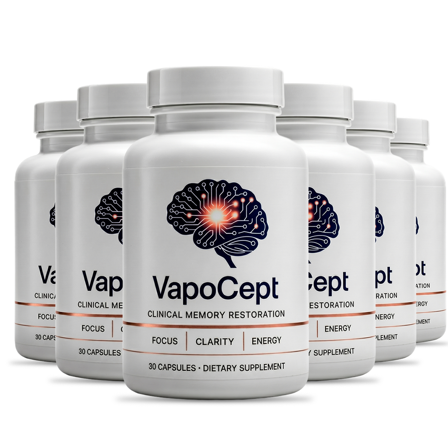 VapoCept 6 bottle package — 180 day supply of cognitive support capsules