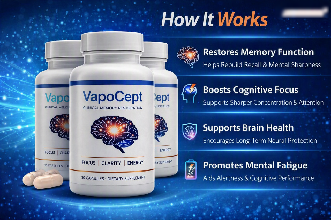 How VapoCept works — supports memory function, cognitive focus, brain health and mental vitality